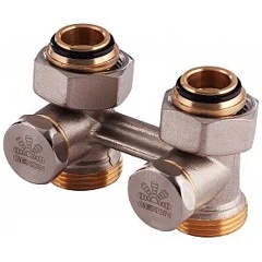 Изображение товара Узел нижнего подключения Gekon 3/4", Н-образный прямой, для двухтрубных систем