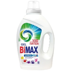 Изображение товара Гель для стирки BIMAX 100 пятен, объем 1.3 литра, эффективное удаление пятен