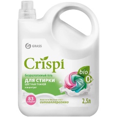 Изображение товара Гель для стирки GRASS CRISPI для цветного белья, концентрат, экологичный, 2.5 л