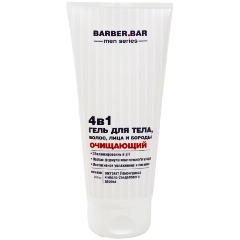 Изображение товара Гель для тела, волос, лица, бороды BARBER.BAR 4в1 Очищающий, 200 мл