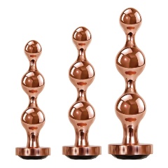 Изображение товара Набор GENDER X из 3 золотистых анальных стимуляторов-елочек Gold Digger Set