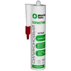 Изображение товара Герметик силиконовый санитарный MasterTeks Profimaster 9613438, 290 мл, белый