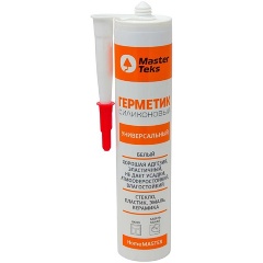 Изображение товара Герметик силиконовый универсальный MasterTeks Homemaster, 260 мл, белый *