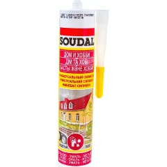 Изображение товара Герметик SOUDAL Соудал универсальный силикон бесцветный 15*280мл