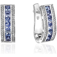 Изображение товара Элегантные серьги из белого золота с сапфирами и бриллиантами Gevorkyan 01С6211874-5