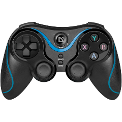 Изображение товара Геймпад Defender Blaster USB, Bluetooth черный, синий (64283)