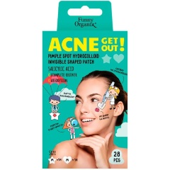 Изображение товара Гидроколлоидные фигурные патчи-невидимки Funny Organix с салициловой кислотой, 28 шт