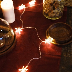 Изображение товара Светодиодная гирлянда NEON-NIGHT "Звездочки" 1.5 м, 10 звезд тепло-белого свечения, прозрачный ПВХ (питание от батареек)