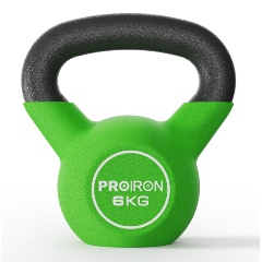 Изображение товара Гиря PROIRON неопреновая 6кг, прочный чугун, мягкое покрытие