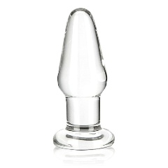 Изображение товара Анальная пробка стеклянная гладкая GLAS 8 см безопасное сексуальное изделие