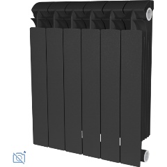 Изображение товара Радиатор Global STYLE PLUS 500 12 секции, цвет черный, биметаллический