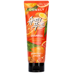 Изображение товара Глубоко очищающий шампунь для волос Consly с экстрактами грейпфрута и имбиря, 250 мл