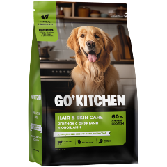 Изображение товара Корм сухой GO'KITCHEN полнорационный для щенков и собак всех возрастов с ягненком, 5,44 кг
