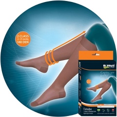 Изображение товара Гольфы компрессионные B.Well rehab JW-121, класс компрессии 2, размер 2, Natural