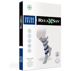 Изображение товара Гольфы компрессионные RELAXSAN Cotton Socks УНИСЕКС с хлопком 2 класс компрессии размер 4 цвет черный