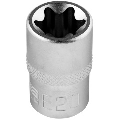 Изображение товара Головка торцевая 1/2, Е20, CrV, STELS, 13874