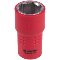Изображение товара Торцевая головка KING TONY 3335VE17M, диэлектрическая, шестигранная, 3/8", 17мм