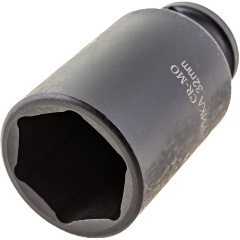 Изображение товара Головка торцевая шестигранная ЭВРИКА 32 мм 1/2", ударная, глубокая, L=78 мм