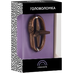 Изображение товара Большая металлическая головоломка ТРИ СОВЫ Звезда 2 уровень сложности