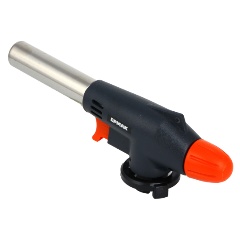 Изображение товара Горелка газовая ЕРМАК с пьезорозжигом, цанговый захват, широкое cопло, 17,5х4х6,2см