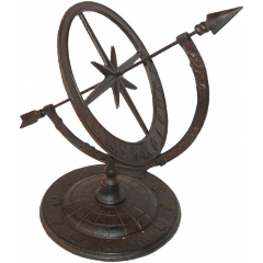 Изображение товара Солнечные часы GRAND JARDIN Элиптика из чугуна, стильное украшение сада