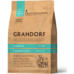 Изображение товара Корм сухой Grandorf 4 вида мяса для взрослых собак средних и крупных пород, 1 кг