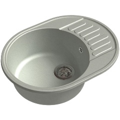 Изображение товара Кухонная мойка GranFest QUARZ ECO-58 овальная кварцевый композит 62 см