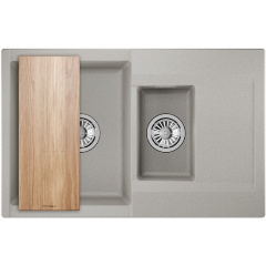 Изображение товара Кухонная мойка Granula Estetica ES-7808 из кварца, накладная, двухчашевая