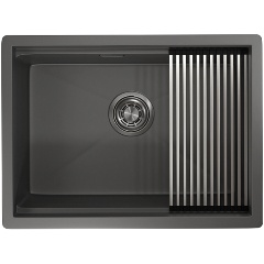 Изображение товара Кухонная мойка Granula Kitchen Space KS-6045U графит матовая нержавеющая сталь