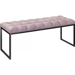 Изображение товара Банкетка GREENWEEN ALBA, черная, Dusty Pink, каретная стяжка