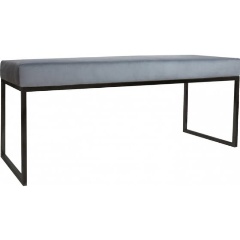 Изображение товара Банкетка GREENWEEN ALBA черная и голубая, прочная и стильная модель GW-ALBA-LB-110B для дома и офис