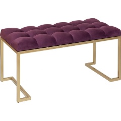 Изображение товара Банкетка GREENWEEN OMEGA MINI золотая с каретной стяжкой Marsala