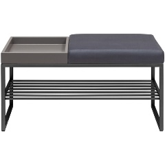 Изображение товара Банкетка GREENWEEN RUBY BOX, черная, Light Blue, GreyBox, 850х400х450