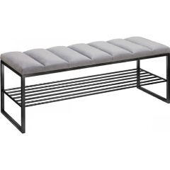 Изображение товара Банкетка GREENWEEN RUBY, черная, верх Light Blue, Bulon