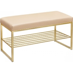 Изображение товара Банкетка GREENWEEN RUBY MINI, золотой, экокожа Light Beige