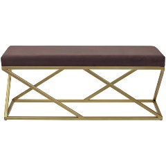 Изображение товара Банкетка GREENWEEN ZUMA, золотая, металлический каркас, искусственный велюр