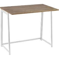 Изображение товара Стол компьютерный GREENWEEN складной SKANDI, белый/дуб канзас