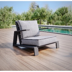 Изображение товара Кресло уличное GREENWEEN KORFU, алюминий цвет LAVA, подушки JASPER GREY