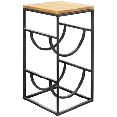Изображение товара Подставка для бутылок GREENWEEN 2 со столиком для кулера из дерева, черная