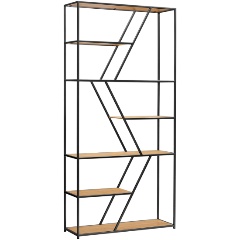 Изображение товара Стеллаж GREENWEEN ARNETTA черный из стекла и металла для современного интерьера