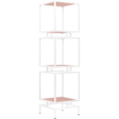 Изображение товара Стеллаж GREENWEEN CUBIC-3, белый, ЛДСП Розовый антик, 1505x400x400