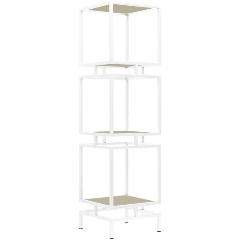 Изображение товара Стеллаж GREENWEEN CUBIC-3, белый, ЛДСП Серый камень, 1505x400x400