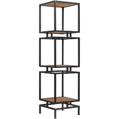 Изображение товара Стеллаж GREENWEEN CUBIC-3 черный ЛДСП стальной с стеклянными полками