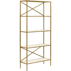 Изображение товара Стеллаж GREENWEEN KARIN-800, золотой, керамика слоновая кость, 1750x800x300