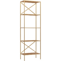 Изображение товара Стеллаж GREENWEEN KARIN серебристый золотой из ЛДСП и металла 175x50x30 см