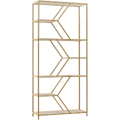 Изображение товара Стеллаж GREENWEEN MALTA MINI, золотой, керамика Ivory, 1750x800x300