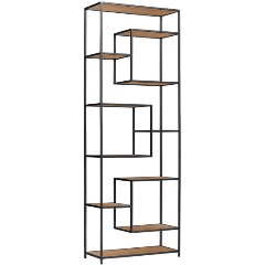 Изображение товара Стеллаж GREENWEEN OLIVIA, черный, ЛДСП Робиния, 1950x700x300