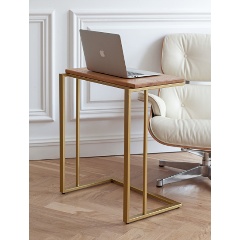 Изображение товара Столик кофейный GREENWEEN приставной золотой 55x67x36.5 см металл дерево