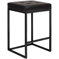 Изображение товара Полубарный стул GREENWEEN SOHO черный экокожа металлический современный дизайн