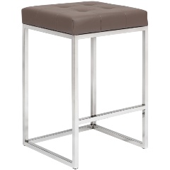 Изображение товара Стул полубарный GREENWEEN SOHO, н/ж сталь, экокожа UMBRA